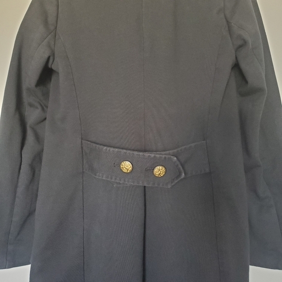 Denim & Supply Ralph Lauren Military Double-Breasted Trench Coat Black Womens M - Picture 7 of 16